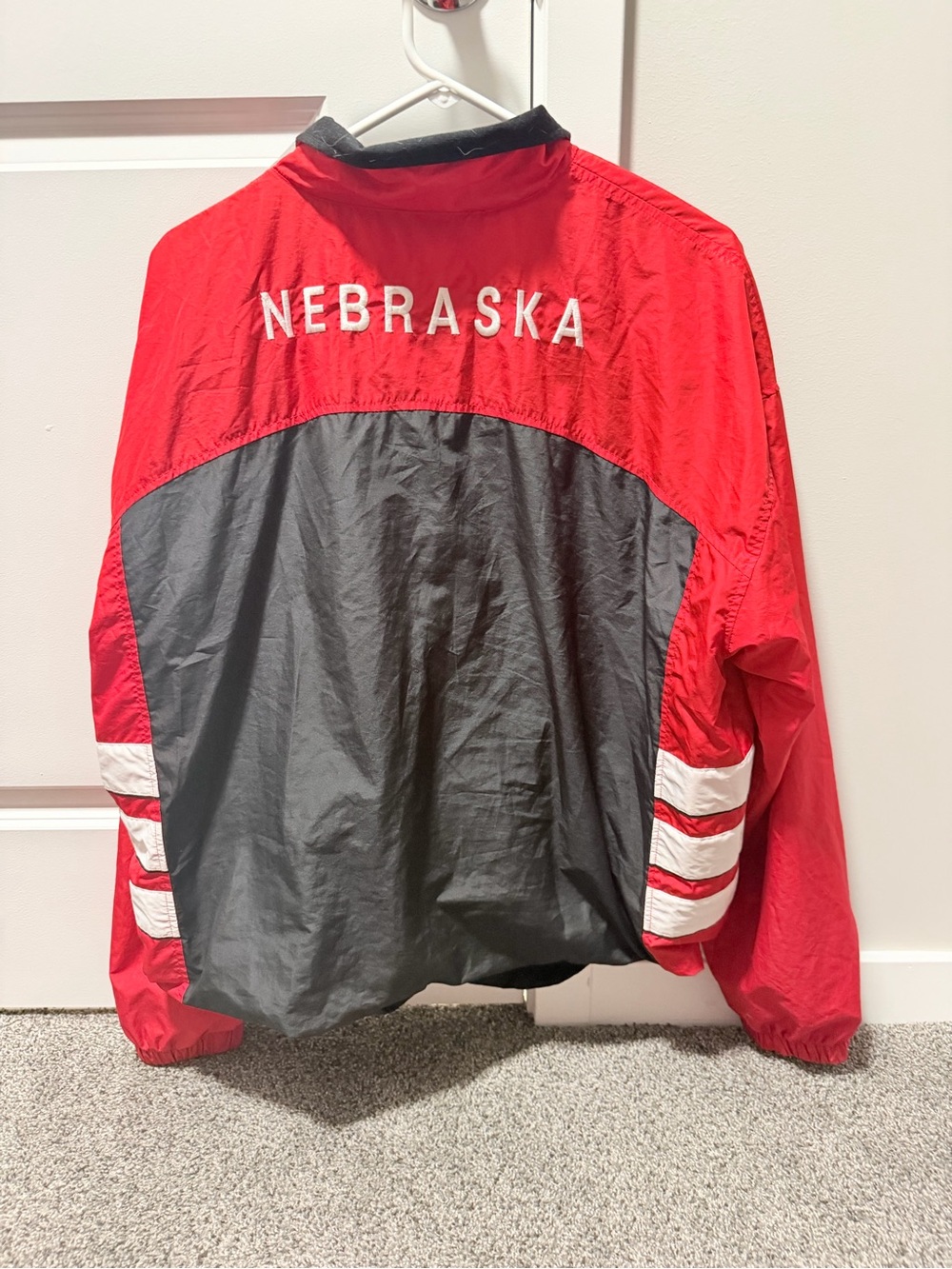 Nebraska Red, White, & BlackWindbreaker Jacket